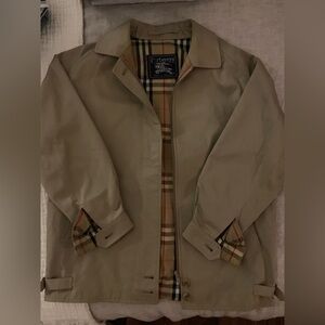 Burberry Beige Jacket with Plaid Lining